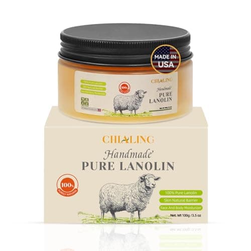 CHIALING Handmade Lanolin - 100% Pure Natural Australian Lanolin Cream - Made in USA - USP Grade Moisturizer for Dry/Cracked Skin, Nipple Discomfort, Lip Hydration & Eczema | Unscented, Additive-Free(3.5 oz) - Image 1