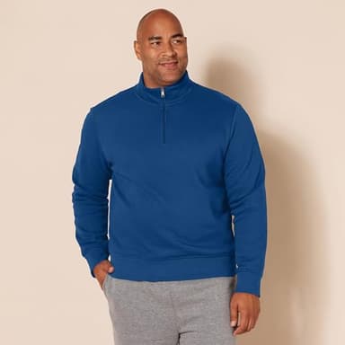 Amazon Essentials Men's Long-Sleeve Quarter-Zip Pullover Fleece Sweatshirt, Teal Blue, X-Small - Image 6