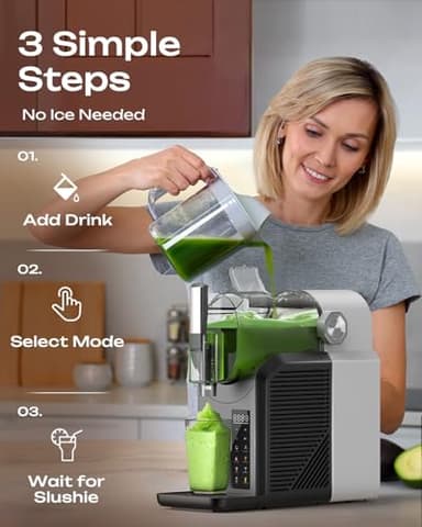 GreenEver Slushie Machine for Home: 15-60 Minutes Slushy Machine, Frozen Drink and Slushie Maker with 7 Preset Programs, 4 Hours Freshness, Slush, Milkshakes, Frozen Margaritas, Frappés, and More - Image 6
