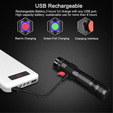 DARKBEAM UV 395nm Flashlight USB Rechargeable, Wood's lamp Black Light, Handheld Ultraviolet LED Portable with Clip, Resin Curing/Spot Scorpions/Fluorescer/Detector for Pet Dog Urine - Image 5