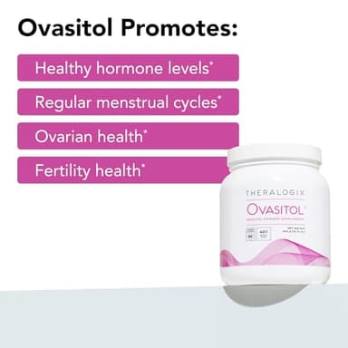 Theralogix Ovasitol Inositol Powder - 90-Day Supply - Myo-Inositol & D-Chiro Inositol for Hormone Balance & Ovarian Function Support* - NSF Certified - 400 g (180 Servings) - Image 3