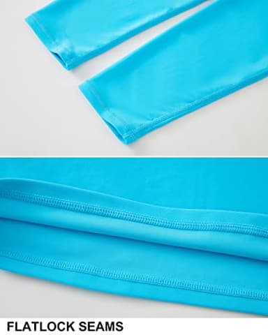 Willit Boys Rash Guard Swim Shirt Baby/Toddler Long Sleeve UPF 50+ Sun Protection SPF Quick Dry Shirt Blue 3T - Image 5