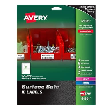 Avery Durable Labels Label, 7/8" x 2-5/8" (61501) - Image 1