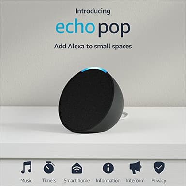 Amazon Echo Pop, Our smallest Alexa speaker, Fits in any room, Charcoal - Image 9