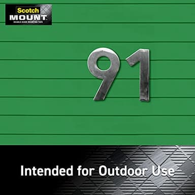 Scotch Outdoor Mounting Tape, 2 Rolls, 1 in x 60 in (5ft), Holds up to 15 lbs, Delivers Strong & Permanent Bond On Contact, Great On Glass, Tile, Acrylic & Metal, Easy-To-Apply (OT-411-2NA) - Image 7