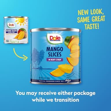 Dole Mango Slices in Heavy Syrup - Dole Canned Fruit - Rich Source of Vitamin C - 15.5 oz Cans - 12 Pack - Image 3