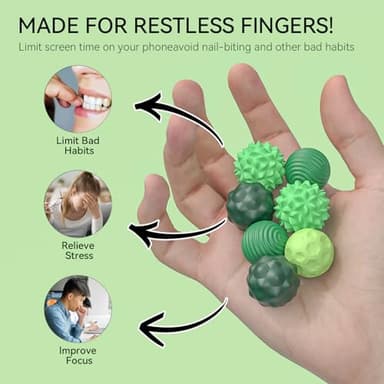 Magnetic Balls Fidget Toy - 8pcs Sensory Attraction Stress Balls with Silicone Shell for Adults to Calm Restless Hands Anxious Mind, Fidget Magnet Balls Desk Toy for Office Stress Anxiety Relief - Image 4