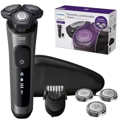 Philips Norelco Electric Shavers for Men, Rechargeable Wet/Dry Electric Shaver with SenseIQ Technology, Cordless Electric Razors for Men with Pop-up Trimmer, Travel Case - Image 1