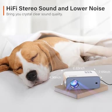 Mini Projector, VOPLLS 1080P Full HD Supported Video Projector, Portable Outdoor Home Theater Movie Projector, 50% Zoom, Compatible with HDMI, USB, AV, Smartphone/Tablet/Laptop (Small Projector) - Image 7