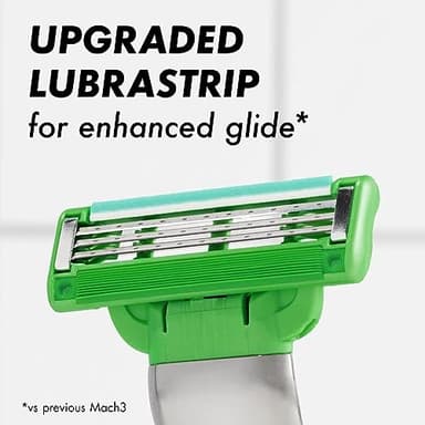 Gillette Mach3 Sensitive Razors for Men, 1 Handle, 5 Blade Refills, Designed for Sensitive Skin - Image 4
