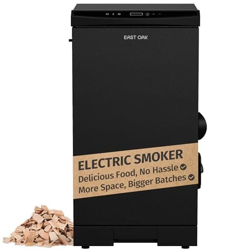 EAST OAK 30-inch Electric Smoker, Outdoor Smoker with Convenient Side Wood Chip Loader, 725 Sq Inches of Cooking, Digital Control and 4 Removable Racks for Outdoor Kitchen, BBQ, Backyard, Black - Image 1