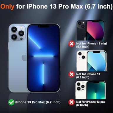 Cookiver for iPhone 13 Pro Max Case 6.7 Inch with Ring Stand, with 2 Pack Glass Screen Protector + 1 Pack Camera Lens Protector,Heavy-Duty Shockproof Cover for iPhone 13 Pro Max (Avocado) - Image 2