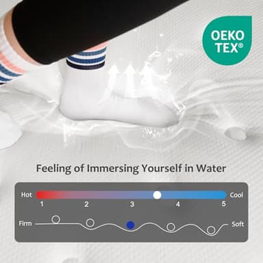 Full Size Mattress, 12 Inch Full Mattress in a Box, Cooling Matress with Memory Foam & Individual Pocket Springs for Pressure Relief & Spinal Alignment, Zoned Back Support & Motion Isolation - Image 4