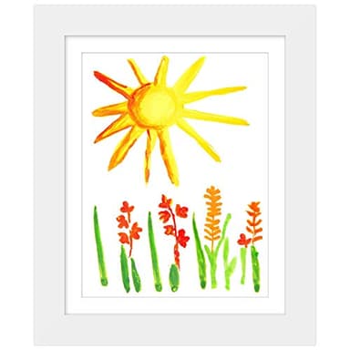 Kids Artwork Frame Changeable (White) - Magnetic Door Holds 100 Art Pieces - 8.5x11 Letter Size Display with Mat or 10x12.5 Without Mat - My Mini Masterpiece - Image 4