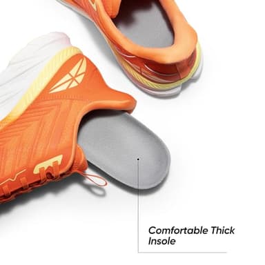 ALLSWIFIT Men's Slip On Walking Shoes Running Comfortable Tennis Breathable Non Slip Athletic Gym Workout Cross Training Fashion Sneakers,Size 8,Orange,SARR034M - Image 5