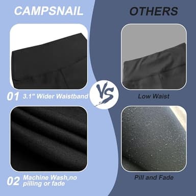 CAMPSNAIL Workout Biker Shorts Women - 3"/5"/8" High Waisted Tummy Control Spandex Booty Volleyball Shorts for Yoga Dance - Image 3