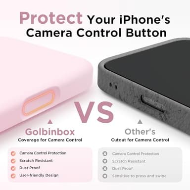GolbinBox Magnetic for iPhone 17 Case, Compatible with MagSafe, Screen Protector + Camera Lens Protector, Liquid Silicone Shockproof Phone Cover with Anti-Scratch Microfiber Lining, Chalk Pink - Image 5