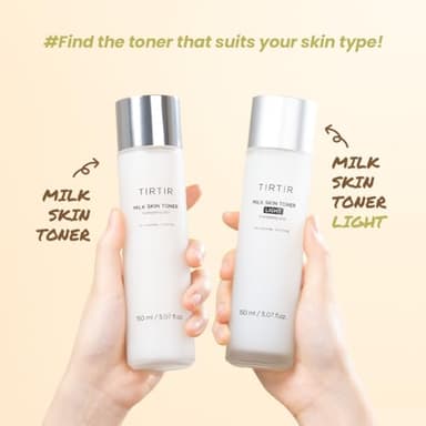 TIRTIR Milk Skin Rice Toner Light | Instant Hydration with 4% Niacinamide, Pantenol, Lightweight, Pore-Tightening, Vegan, Acne-Prone, Oily Skin, Fungal Acne Safe, Korean Skin Care, 5.07 Fl Oz - Image 5