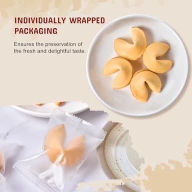 52USA Fortune Cookies, Approx. 350pcs, Vanilla Flavor, Fortune Cookies Individually Wrapped Bulk, Fresh Cookies 56oz - Image 5