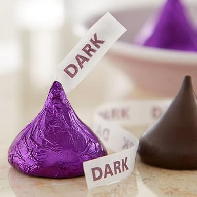 HERSHEY'S KISSES SPECIAL DARK Mildly Sweet Chocolate Candy Party Pack, 32.1 oz - Image 6