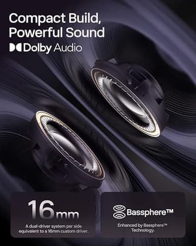 SHOKZ OpenDots ONE - Open-Ear Headphones - Wireless Bluetooth Earbuds with Microphone - Secure, Lightweight, Clip-On Fit - Premium Dolby Audio - Water Resistant - Fast Charging - Up to 40 hrs Playtime - Image 3