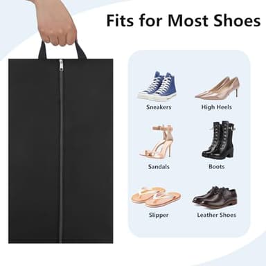 Shoe Bags for Travel, 4 Pack Large Oxford Fabric Portable Travel Shoe Bag with Zip for Storage and Packing Vacation Essentials - Image 4