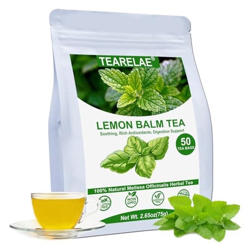 TEARELAE - Lemon Balm Tea Bag - 1.5g X 50 Count - Pure Natural Dried Lemon Balm Herb - Premium Lemon Balm Leaf for Calming and Digestion Support - Caffeine-free - Non-GMO - Image 1