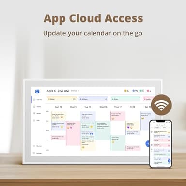 Dragon Touch 21.5 inch Digital Calendar Chore Chart – Interactive Touchscreen, Smart Family Planner, Hearth Display Desk Digital Calendar Seamless Scheduling - Image 5