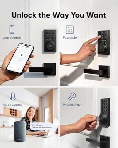 eufy Security Smart Lock C30, Keyless Entry Door Lock, Built-in WiFi Keypad Deadbolt for Front Door, No Bridge Required, Easy Installation, App Remote Control, Reliable Power, BHMA Grade 3 - Image 4