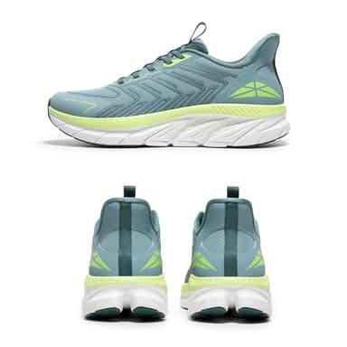 ALLSWIFIT Men's Slip On Walking Shoes Running Comfortable Tennis Breathable Non Slip Athletic Gym Workout Cross Training Fashion Sneakers,Size 11,Blue Green,SARR034M - Image 7