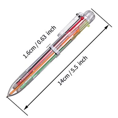 favide 22 Pack 0.5mm 6-in-1 Multicolor Ballpoint Pen,6-Color Retractable Ballpoint Pens for Office School Supplies Students Children Gift,Kids Party Favors - Image 2