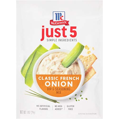 McCormick Just 5 Simple Ingredients Classic French Onion Dip & Seasoning Mix, 1 oz (Pack of 12) - Image 1
