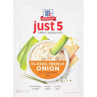McCormick Just 5 Simple Ingredients Classic French Onion Dip & Seasoning Mix, 1 oz (Pack of 12) - Image 1