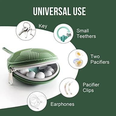 Smlpuame 3 Pack Pacifier Holder Case,Silicone Portable Pacifier Cover Pouch Bag for Diaper Bags Baby Carriage,Pacifier Storage Container Box,Easy to Clean,(Blush+Black+Grey) - Image 3