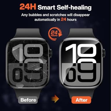 Tensea 6Pack Compatible with Apple Watch Series 11/10 Screen Protector 46mm Accessories, Soft Film with Installation Kit, Face Case Cover for iWatch Series 11/10 - Image 5