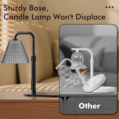 Candle Warmer Lamp with 2 Bulbs, Dimmer Adjustable Height Candle Lamp, 2/4/8H Timer, Home Decor, Wax Melts Warmer for Candle Jar, Thoughtful Daily Gifts for Housewarming, Birthday, Mother, Firends - Image 4