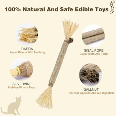 SINROBO 4 Pack Silvervine Sticks for Cats (4 Sticks) - Image 2
