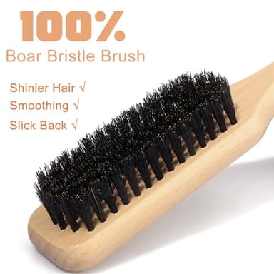 SPRINGSUGAR Slick Back Hair Brush & Hair Wax Stick Set for Slick Back – Boar Bristle Brush for Sleek, Control, Flyaways & Baby Hairs – Wax Stick for Women Sectioning & Parting - Image 4