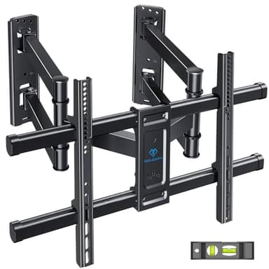PERLESMITH Corner TV Wall Mount Full Motion, Corner TV Bracket Fits 37-70 Inch LED, LCD 4K Flat Curved Screen TVs Hold up to 99 lbs, Max VESA 600x400 Tilt, Swivel and Level, PSCLF1 - Image 1