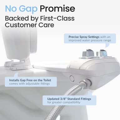 LUXE Bidet NEO 185 Plus - Dual Nozzle, Non-Electric Bidet Attachment for Toilet Seat, Patented Slide-In Install, 360° Self-Clean, EZ-Lift to Clean, Feminine & Rear Wash (Chrome) - Image 6