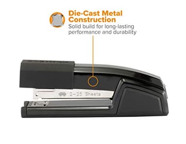 Bostitch Office Epic Metal 3 in 1 Stapler, 25 Sheet Capacity, Includes 210 Staples in Staple Storage Compartment & Integrated Remover, - Image 3