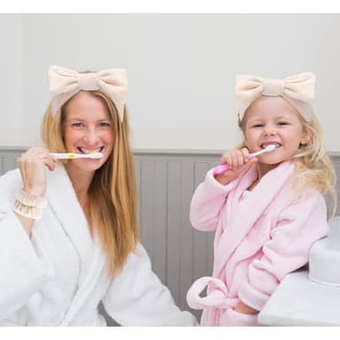 VELSCRUN 6 Pack Spa Headband, Makeup Headband, Face Wash Headbands, Skincare Headbands, Brown Sponge Hair Band Bow Tie Spa Head Band for Washing Face Wristband Set Hair Accessories for Women - Image 8