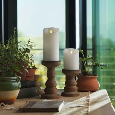 Luminara - Flameless LED Battery Operated Flickering Pillar Candles - White - Pack of 1-3x6.5 - Realistic Moving Flame Real Wax Indoor/Outdoor Decor - Image 7