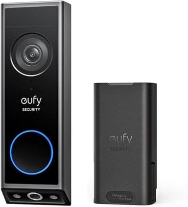 eufy Security Video Doorbell E340 (Battery Powered), Uninterrupted Use with Rechargeable Battery, Dual Cameras, 2K Full HD, No Monthly Fee - Image 1
