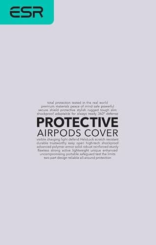 ESR for AirPods 4 Case, Compatible with AirPods 4th Generation Case (2024) (USB-C), Compatible with MagSafe, Drop Protection Cover with Lanyard, Magnetic Lid Lock, Orbit Hybrid Series, Blue - Image 10