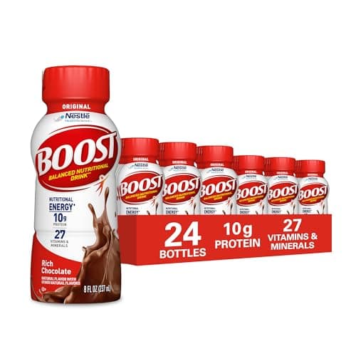 BOOST Original Ready to Drink Nutritional Drinks, Rich Chocolate, 8 Fl Oz Bottles (Pack of 24) - Image 1