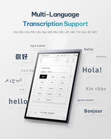 iFLYTEK AINOTE Air 2 Bundle – 8.2" E Ink AI Note-taking Tablet with Stylus, 4096 Pressure Levels, Digital Notebook with Voice-to-Text Transcription, Multi-languages Support, Ideal for Meetings & Study - Image 3