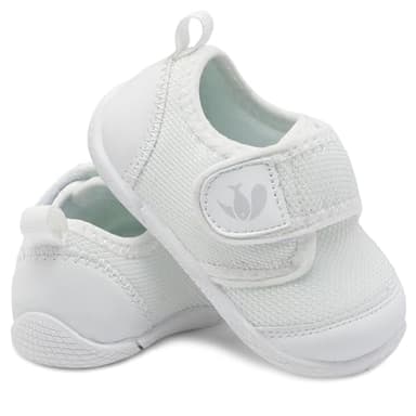 FEETCITY Infant Shoes Girls Boys Baby Walking Shoes Newborn Crib Shoes First Walker Shoes Slip On Sneaker White - Image 7