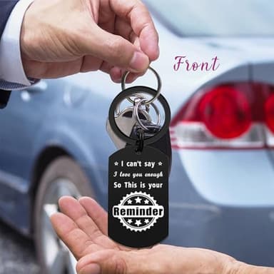 EE&YU Driver Safe Keychain for Son Daughter - New Driver Reminder Gifts from Love Mom Dad, Mental Health Gifts for Teen Boys Girls - Image 4