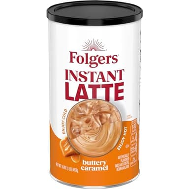 Folgers Buttery Caramel Flavored Instant Latte, 16 Ounce (Pack of 6) - Image 5